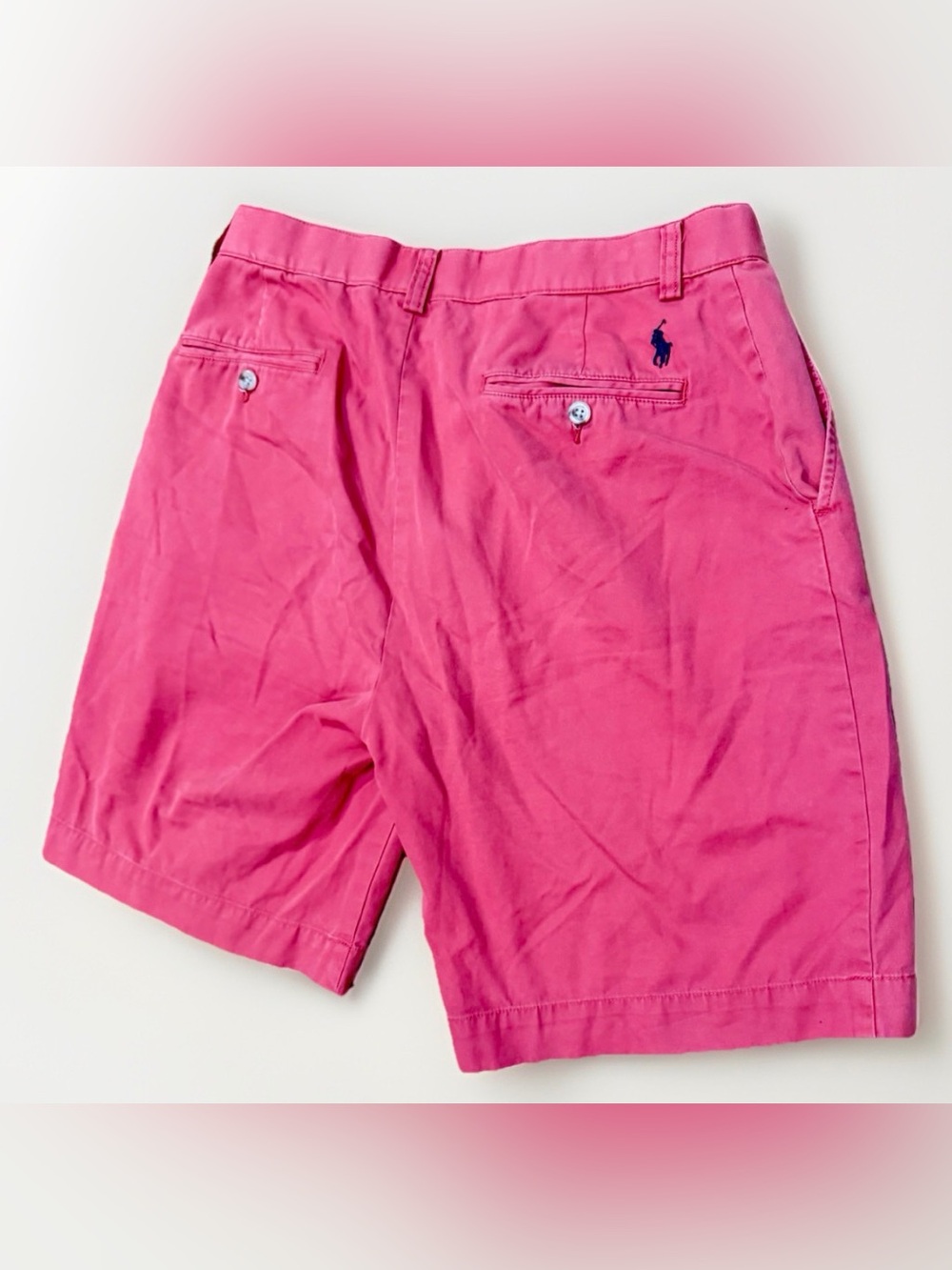 VTG Y2K Polo Ralph Lauren Men Stretch Prospect 9" Chino Shorts Sz 32 Salmon